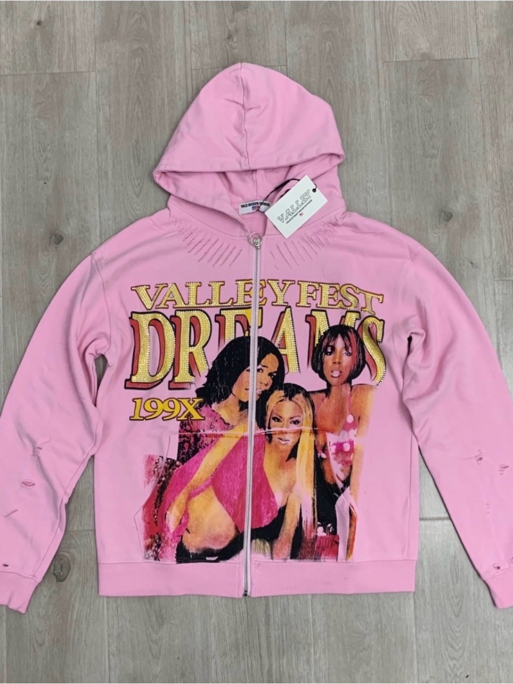 Dreams 199X Pink Zip-Up Hoodie